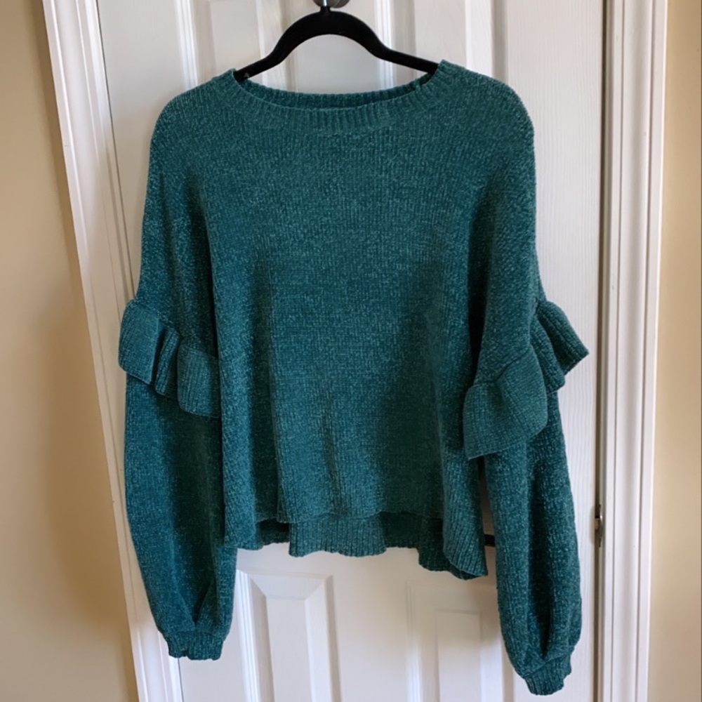 Hunter Green Chenille Luxury Sweater